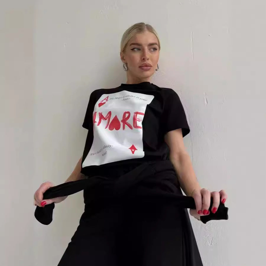 Women's Fashionable American-style All-matching Top