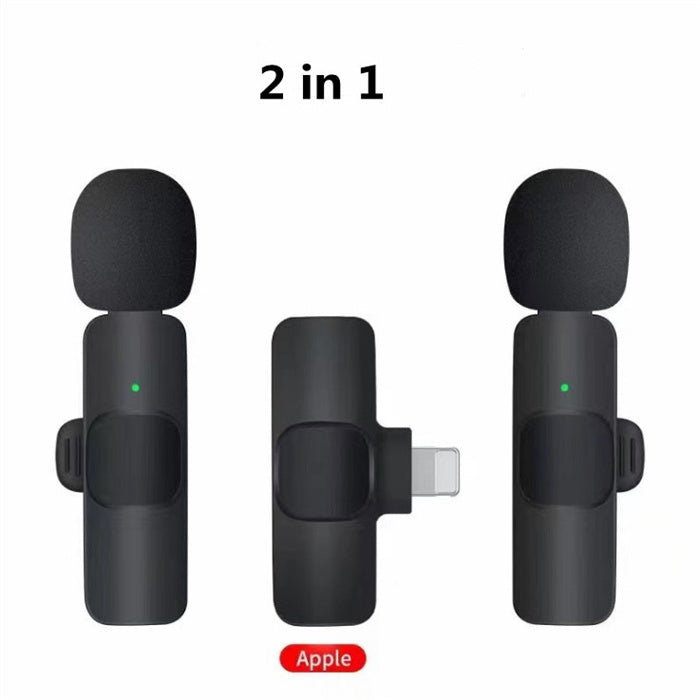 Wireless Lavalier Microphone Portable Audio Video Recording Mini Mic For I Phone Android Long Battery Life Live Broadcast Gaming Viralgem Store
