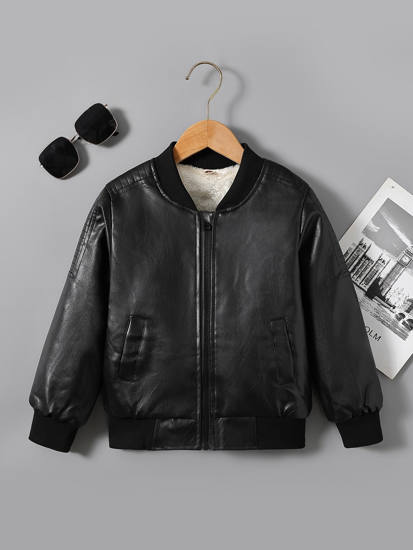 2025 Autumn Winter New Boys' -Lined Zip-Up Jacket Freshlook Styles