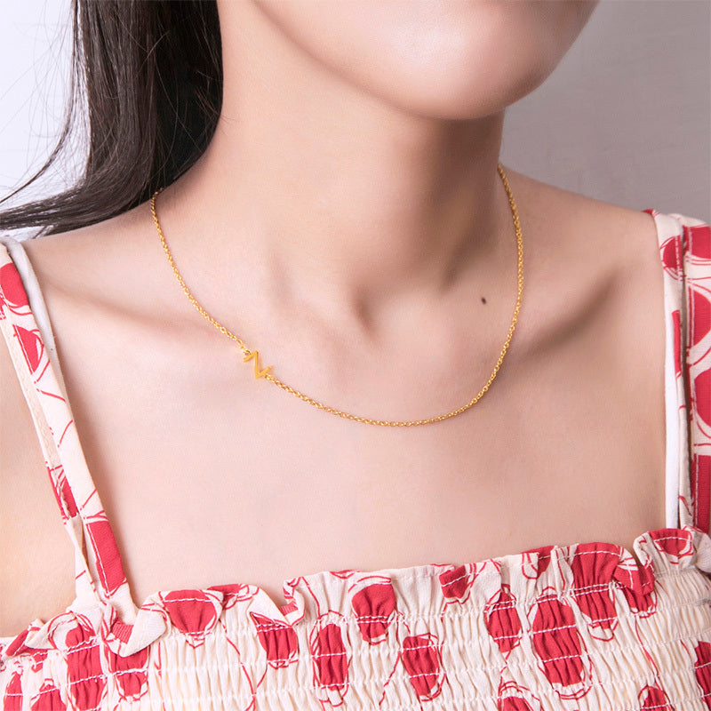 26 English Initials Letter Clavicle Chain Necklace Choker