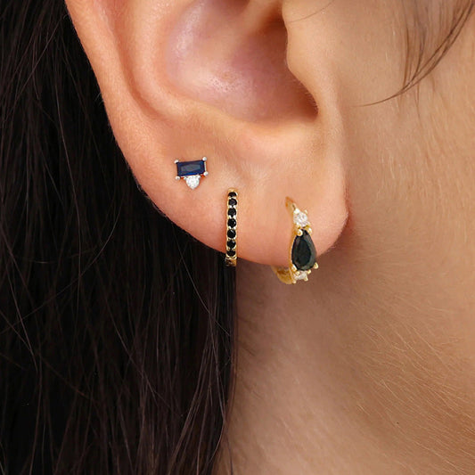 Trendy Water Drop Earrings Fashion Geometry Pattern Rectangular Inlaid Viralgem Store