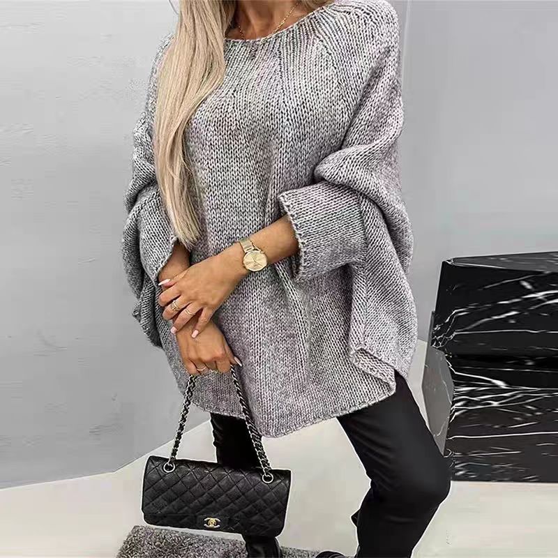 Winter Loose Batwing Sleeve Pullover Sweater Fashion Oversized Knitted Shawl Sweater Tops For Women Clothing Viralgem Store