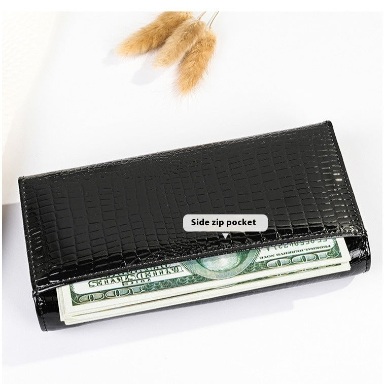 Women's Long Genuine Leather Cowhide Wallet Viralgem Store
