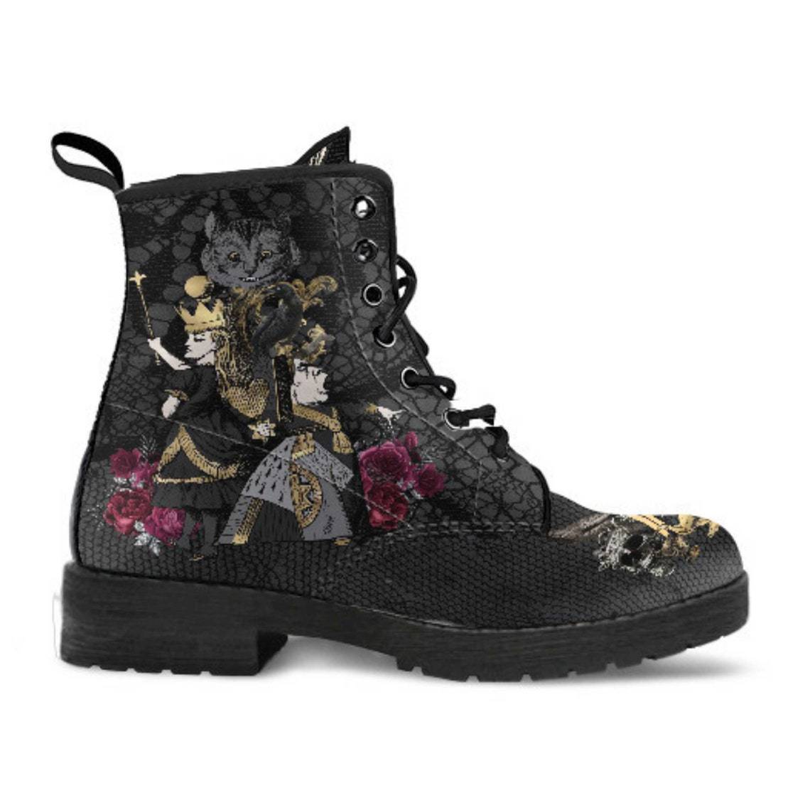 Women's Printed Cartoon Lace-up High-top Leather Boots Viralgem Store