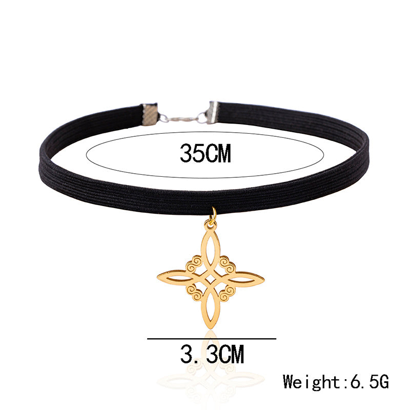 Stainless Steel Celtic Knot Charm Choker Necklace Viralgem Store