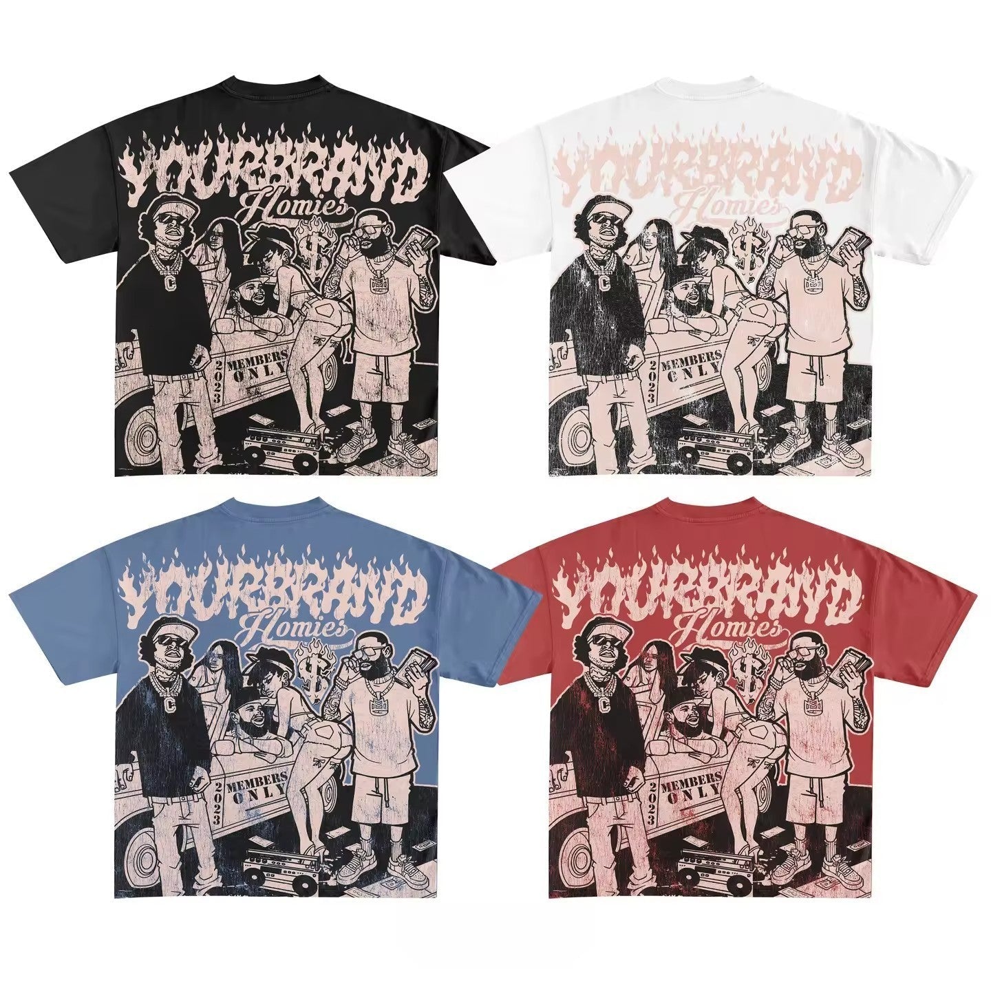 Y2g Harajuku Style T-shirt Men's Hip Hop Gothic Top Viralgem Store