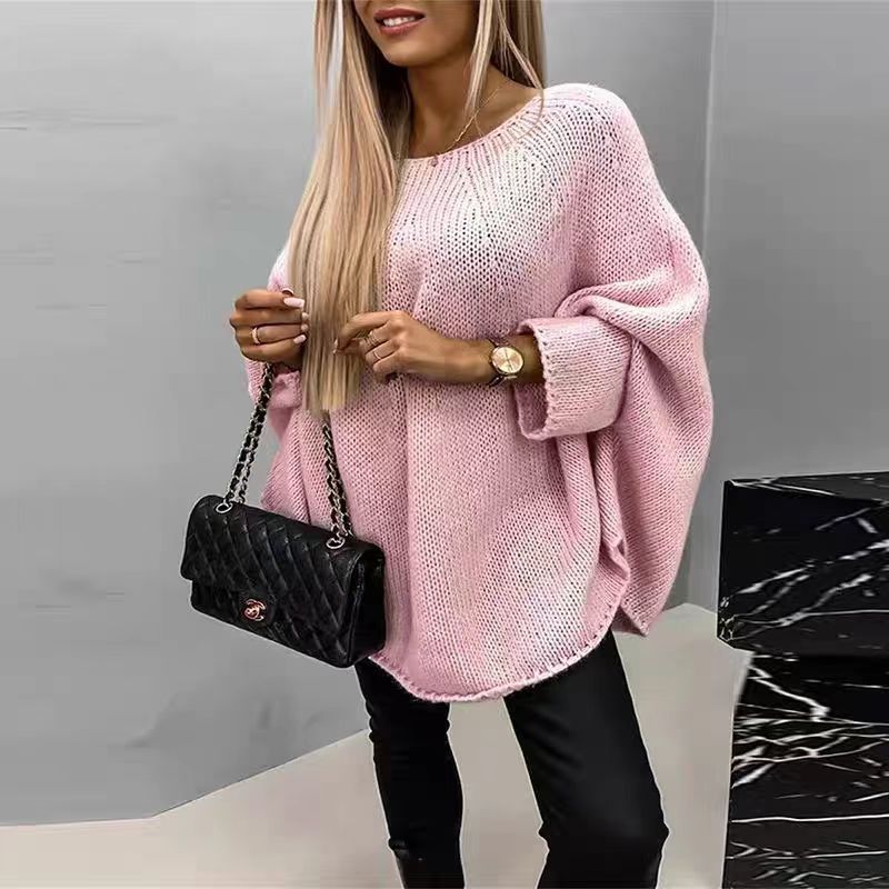 Winter Loose Batwing Sleeve Pullover Sweater Fashion Oversized Knitted Shawl Sweater Tops For Women Clothing Viralgem Store