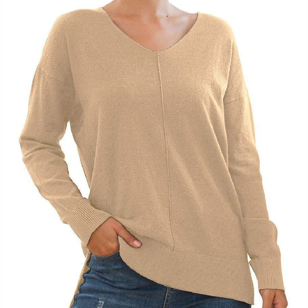 V-neck Batwing Sleeve Knitted Sweater Viralgem Store