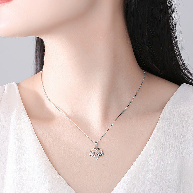 Unlimited Love Necklace Women Wrapped Love Valentine's Day Gifts All Match High-grade Can Not Be Dropped Collarbone Chain Viralgem Store