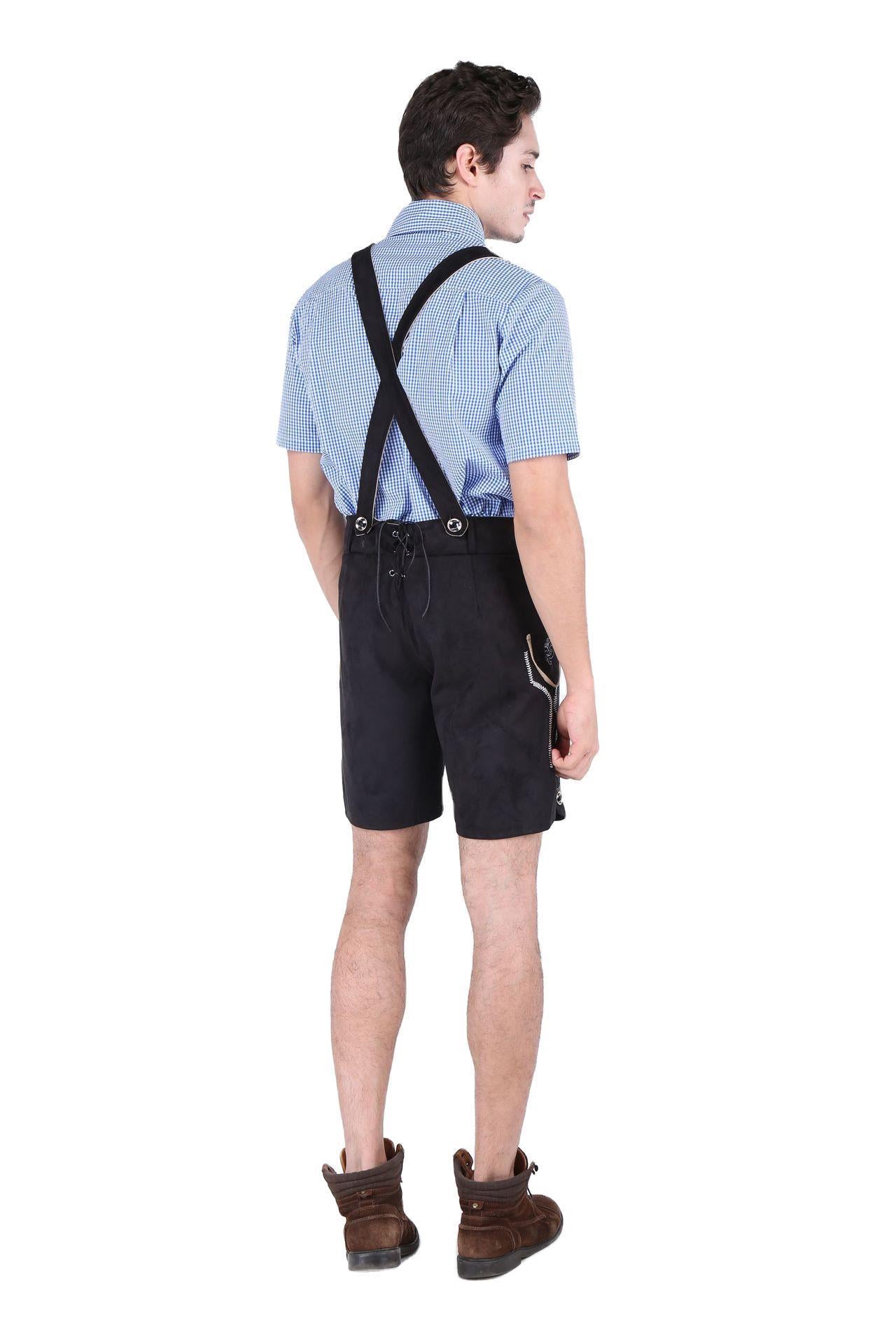Two-color Shirt Suspenders European And American Adult Men German Beer Festival Clothing Bar Overalls