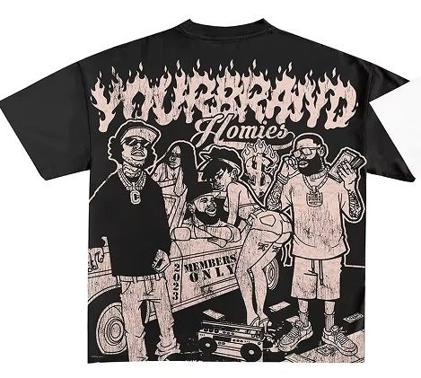 Y2g Harajuku Style T-shirt Men's Hip Hop Gothic Top Viralgem Store