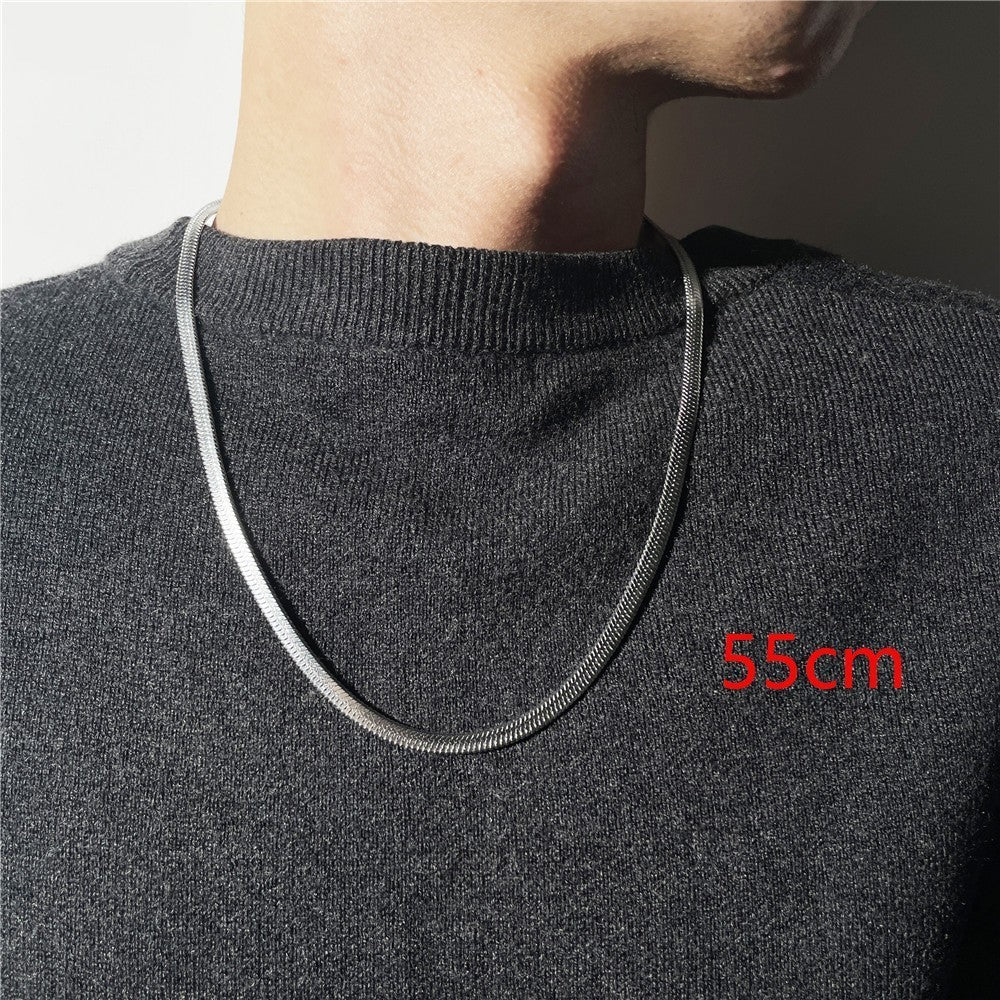 Stainless Steel Snake Bones Chain Choker Simple Necklace Wholesale Viralgem Store