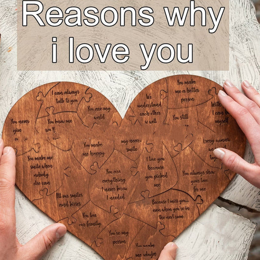 2024 New Valentine's Day Wooden Love Puzzle Resons Why I Love You Viralgem Store