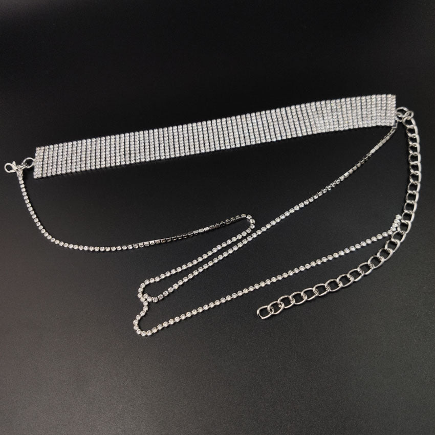 Variable European And American Fashion Luxury Sparkling Rhinestone Choker Exaggerated Necklace Fashion Fashionmonger Choker Women's Accessories Viralgem Store