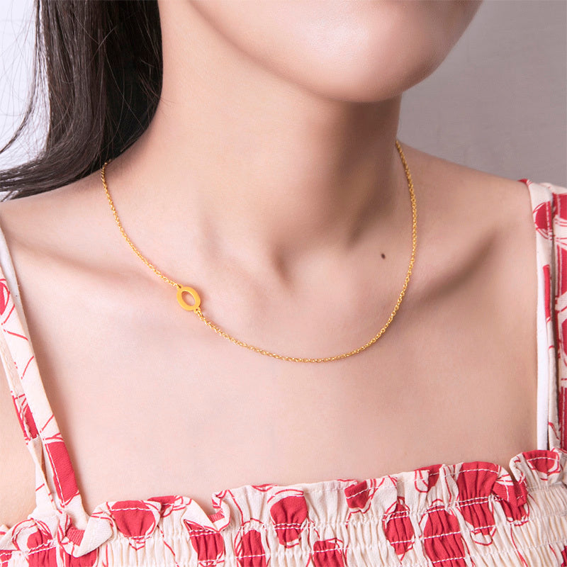 26 English Initials Letter Clavicle Chain Necklace Choker