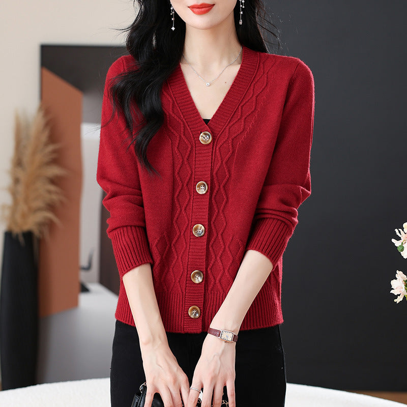 Spring And Autumn Outer Wear Cropped Sweater Coat Women Viralgem Store