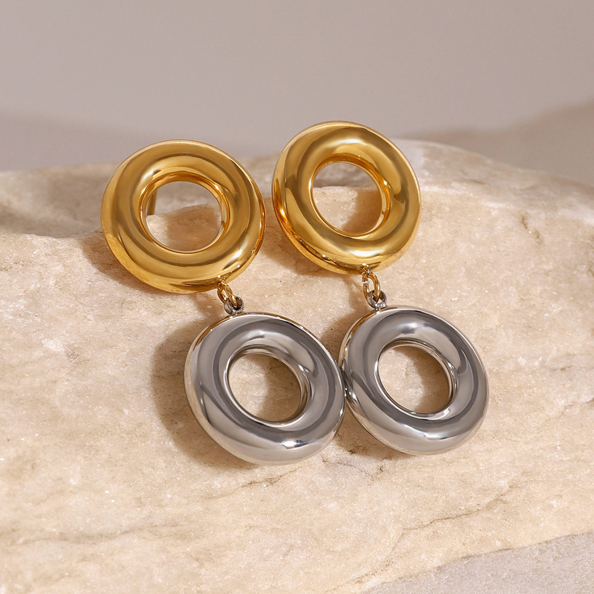 Stainless Steel Circle Niche Earrings Viralgem Store