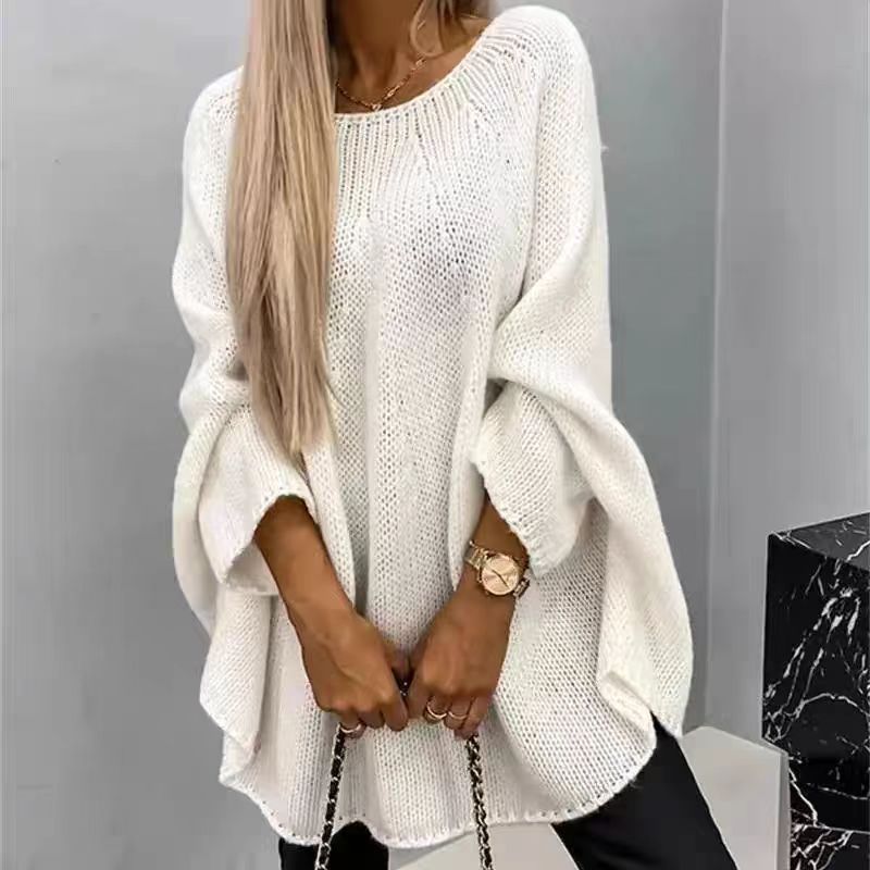Winter Loose Batwing Sleeve Pullover Sweater Fashion Oversized Knitted Shawl Sweater Tops For Women Clothing Viralgem Store