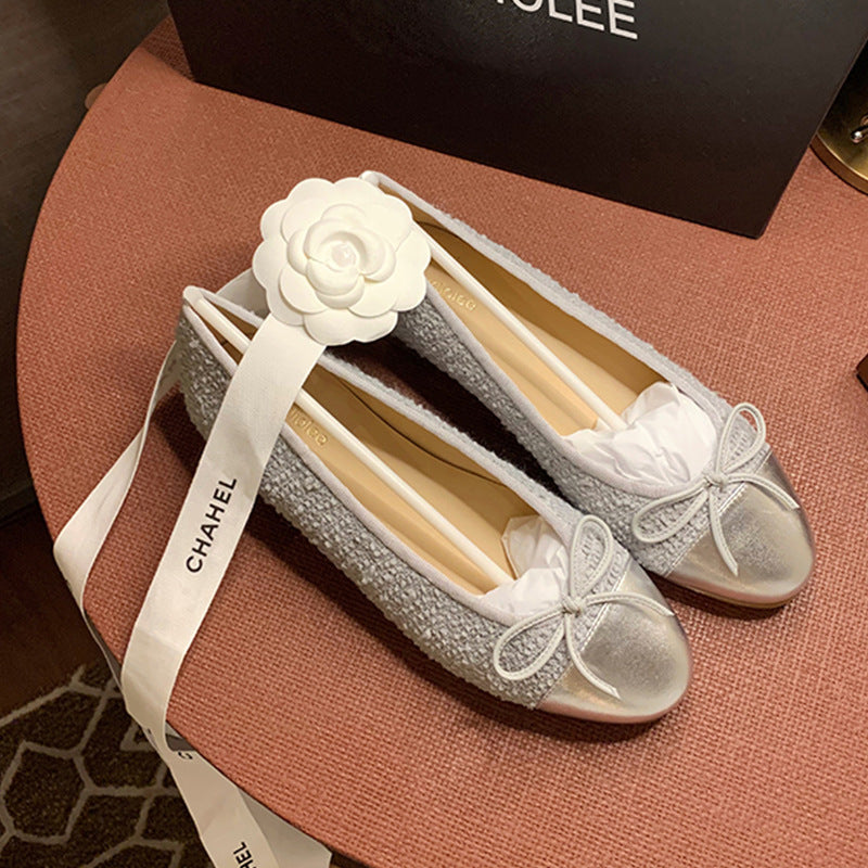 Women's Low-cut Bow Pumps Flat Bottom Viralgem Store