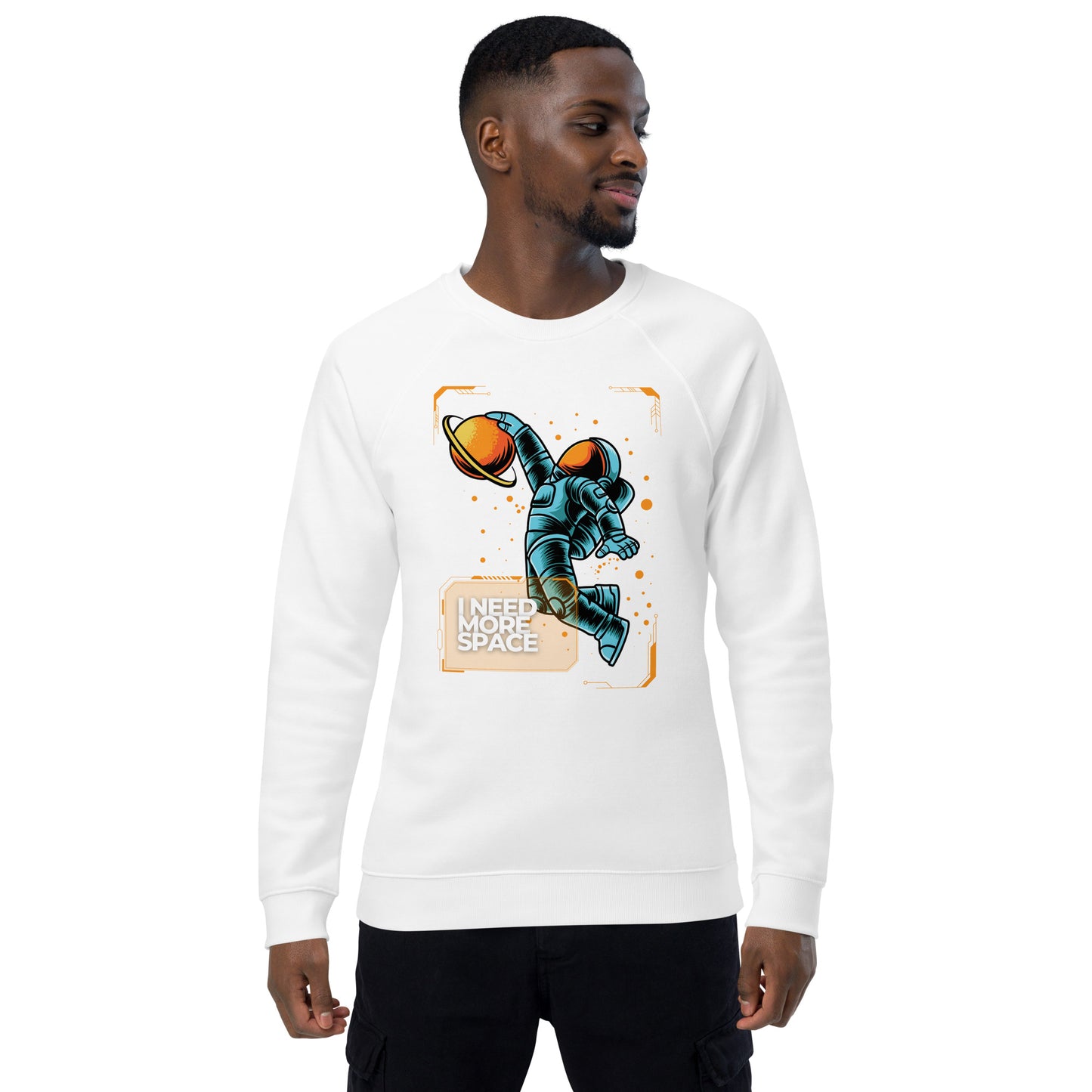 Unisex organic raglan sweatshirt